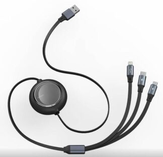 Baseus One-for-Three cable 1.1m black