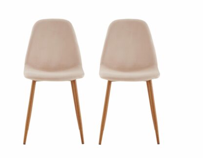 Set of 2 dining chairs with Beige model