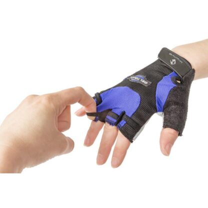 M-WAVE L CYCLING GLOVES, BLUE-BLACK - Image 4