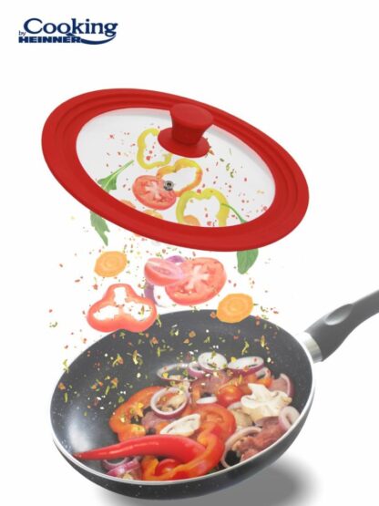 GLASS LID WITH ADJUSTABLE SILICONE EDGE ON 3 SIZES, 22/24/26 cm - Image 4