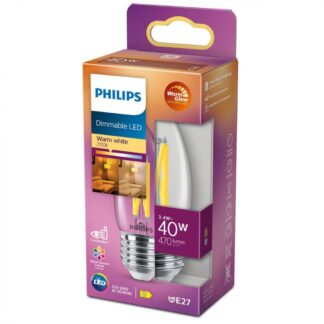 Philips Classic B35 vintage LED bulb, adjustable intensity