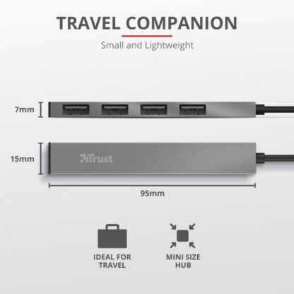 Trust Halyx Aluminium 4 Mini USB Hub - Image 5
