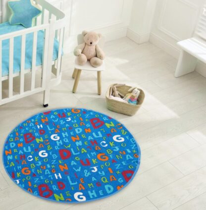 CHILDREN'S CARPET PRINTED ALPHABET 110 CM