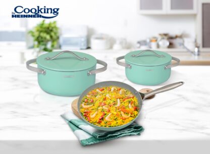 COOKING SET 5 PIECES PRESSED ALUMINUM, CHALK - Image 2