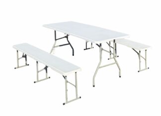 HR SET MASA CU 2 BANCI PLASTIC PLIABILE