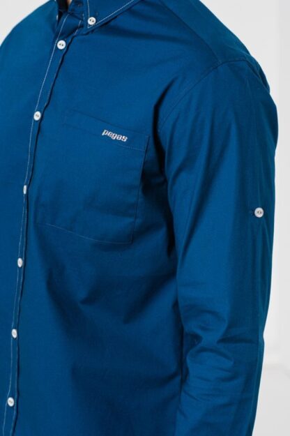 MEN'S CASUAL SHIRT LIGHT NAVY S - Image 6