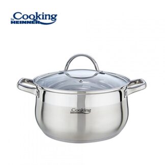 STAINLESS STEEL POT+LID 24 X 13.5 CM,6.1L,AMIRA