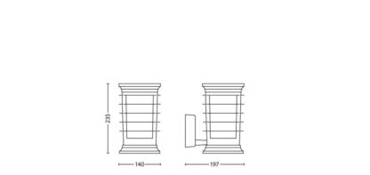 Patio wall lantern grey 1x60W 230V - Image 3