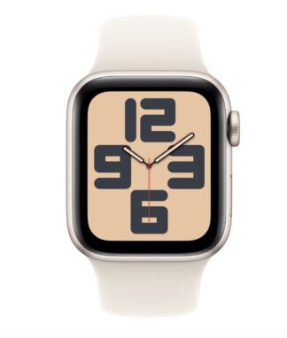 Apple Watch SE GPS 40mm Starlight Aluminium Case with Starlight Sport Band - M/L
