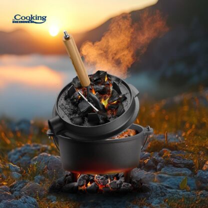 PURE CAST IRON POT+HEAD DIA 25 CM, 4L, NATURAL - Image 9