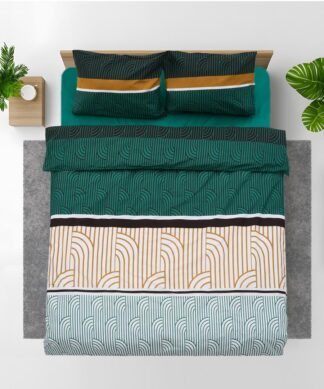 Lenjerie dubla 100% bumbac,4 piese, Deco