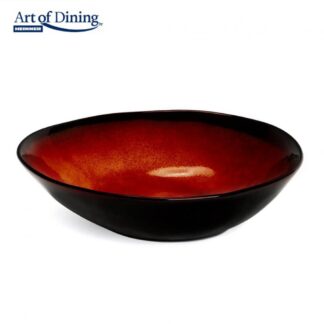 SET 6 X OVAL CERAMIC BOWL 20CM, VULCANO