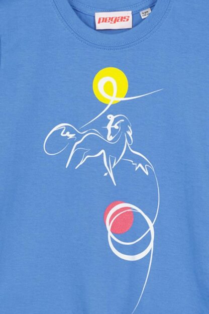 T-shirt Casual C Horse Pegas Azure-10 - Image 3