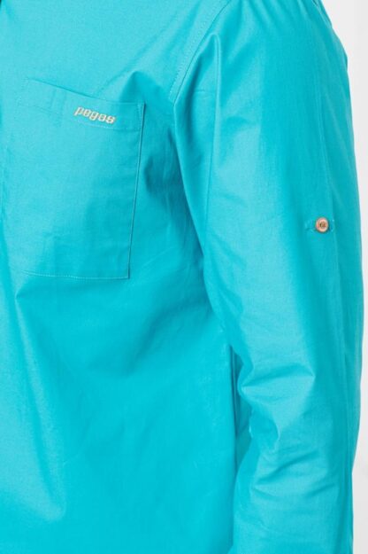 Men's Casual Shirt Turqoise L - Image 6