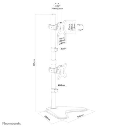 Neomounts Screen TV Desk Clamp FullM x2 10"-32" - Image 2
