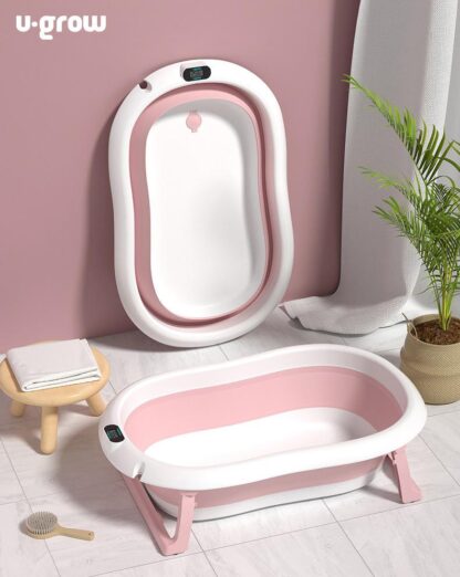 Bathtub with built-in thermometer, pink - Image 4