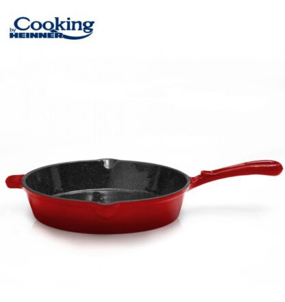 ENAMEL CAST IRON PAN 26x5CM,RED LINE - Image 2