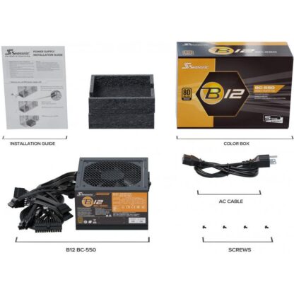 PSU Seasonic B12 BC-550 80+ Bronze 550 - Image 5