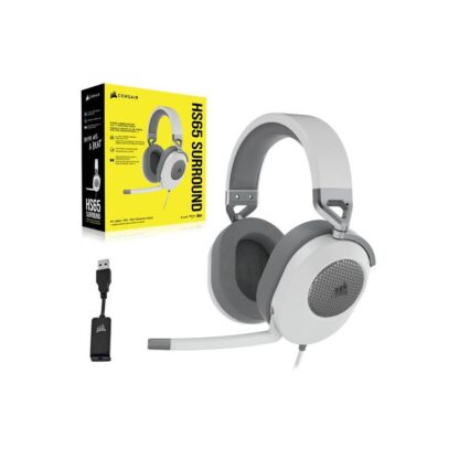 Corsair HS65 Surround Headset, White, Jk - Image 4