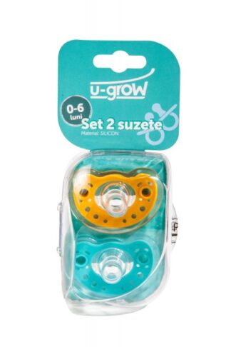 Set of 2 pacifiers Silicon 0-6 Months