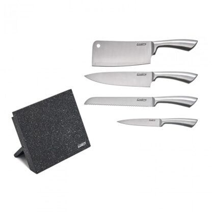 KITCHEN KNIVES SET, 5 PIECES, SILVER