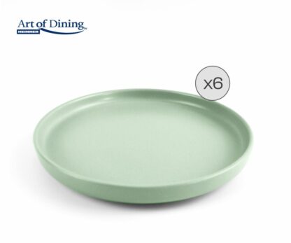 SET OF 6 CERAMIC DESSERT PLATES 20CM, YVONNE