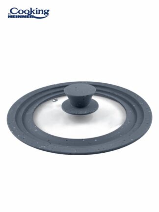 GLASS LID WITH ADJUSTABLE SILICONE EDGE ON 3 SIZES, 16/18/20 CM