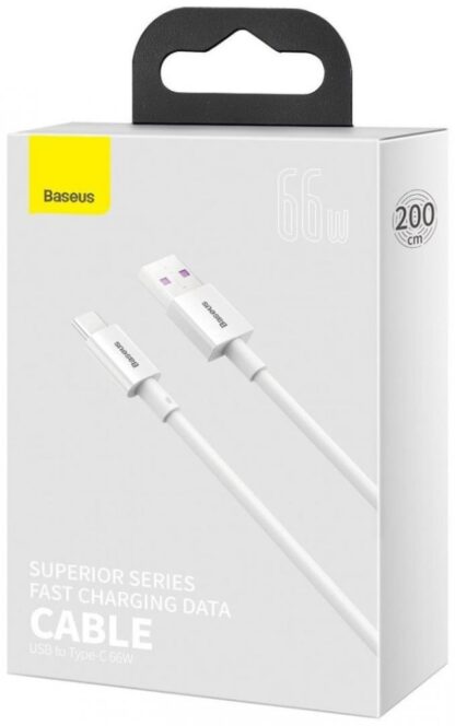 Cable Baseus Superior Fastcharge 2m, white - Image 4