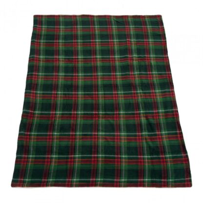 Fleece blanket 150x200 cm - Green checkers - Image 2