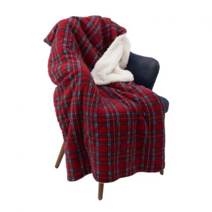 Fur blanket 200x220 cm Checkered