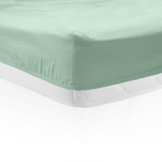 FITTED BED SHEET 90X200 CM GREEN