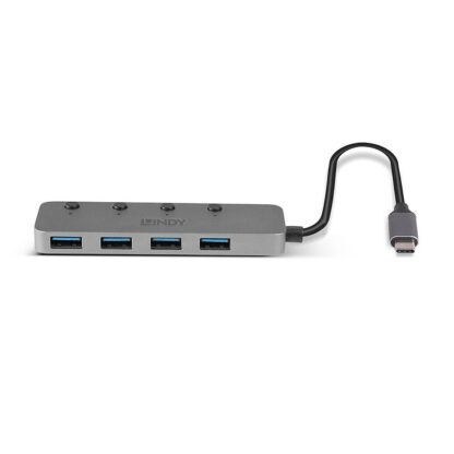 Hub Lindy 4 Port USB 3.2 On/Off button - Image 3