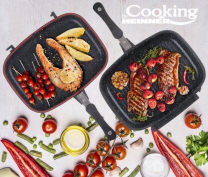 DOUBLE FRYING PAN 32x24x7.5 CM, EASY COOK GRAY - Image 4