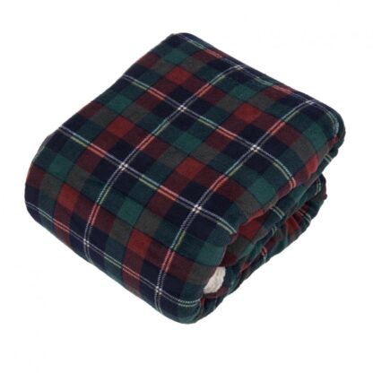Fur blanket 200x220 cm Checkered - Image 2