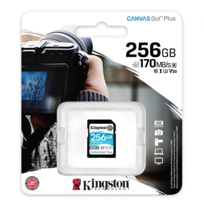 SD CARD Kingston 256GB CL10 UHS-I Canvas GO PLUS