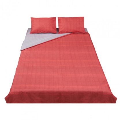 King Size bed set 144TC, brick color