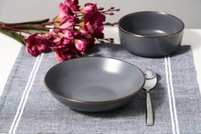 Set of 6 deep plates, ceramic 20 CM, CALYPSO - Image 3