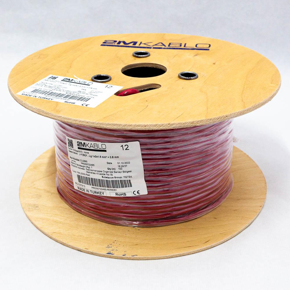 Fire cable JY(St)YLg 1x2x1.5mm RED
