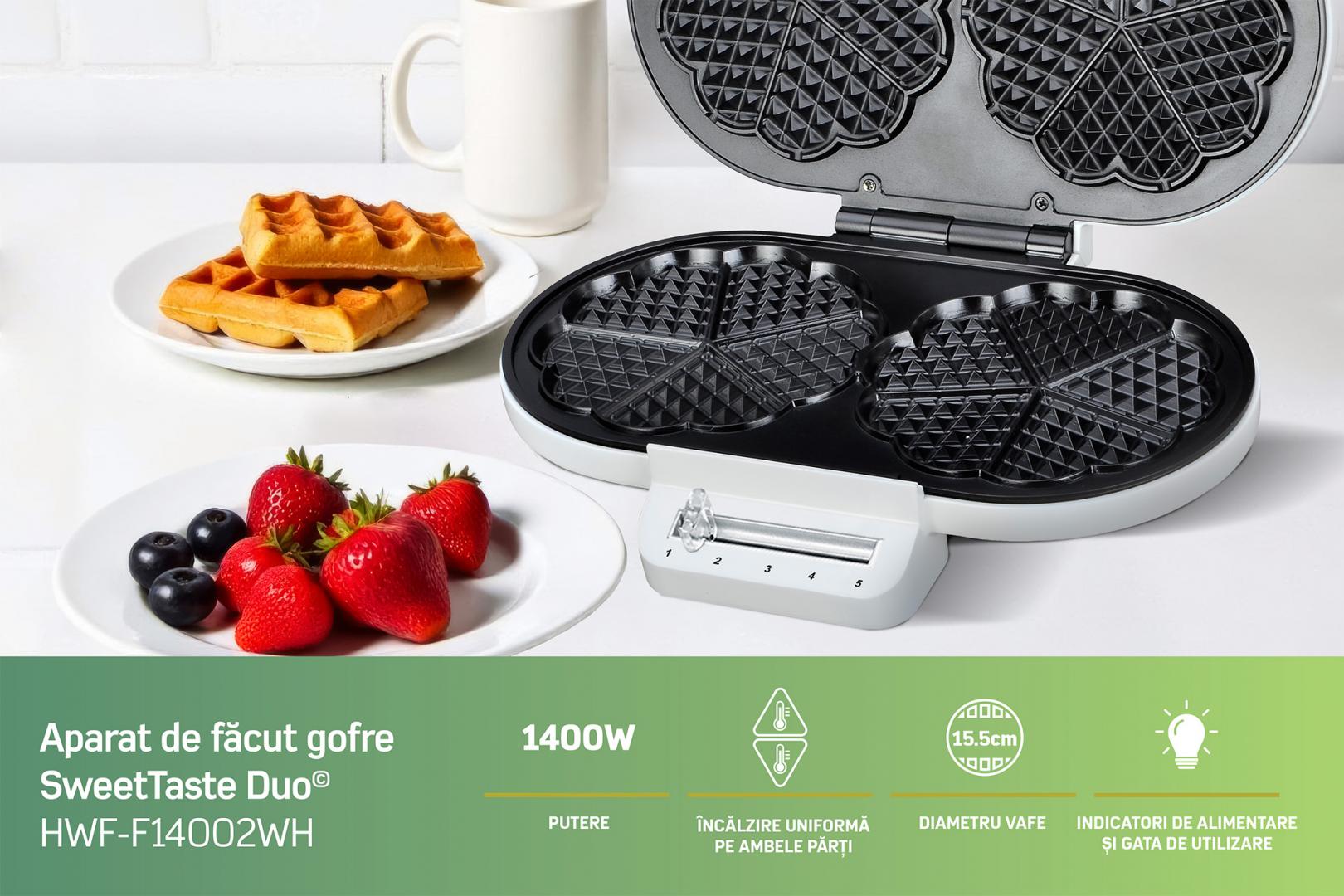 APARAT DE GOFRE HEINNER HWF-F14002WH - Image 5