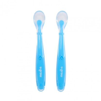 Set of 2 silicone spoons, light blue, U-Grow - Image 2