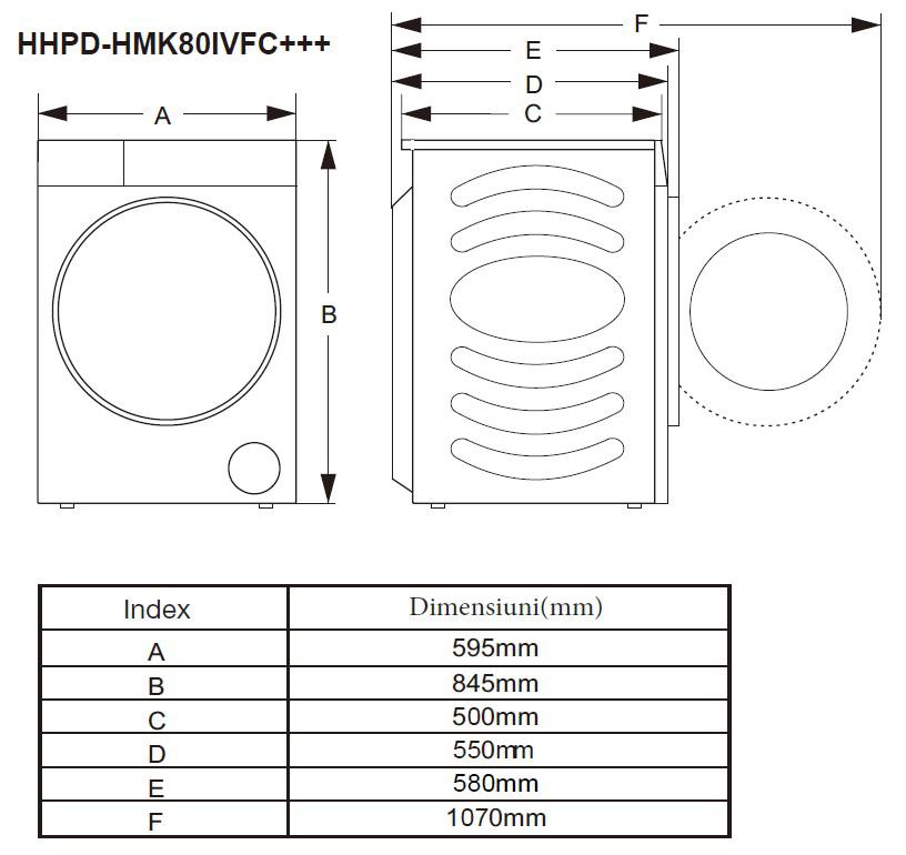 HEINNER CLOTHES DRYER HHPD-HMK80IVFC++ - Image 8