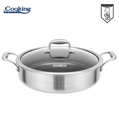 STAINLESS STEEL PAN+LID 30x7.8 CM4.8L TITANIUM3