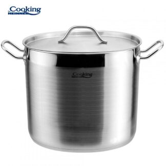 STAINLESS STEEL STOCK POT+LID 28x22 CM, 13.5L, MAESTRO