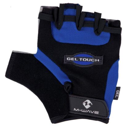 M-WAVE L CYCLING GLOVES, BLUE-BLACK