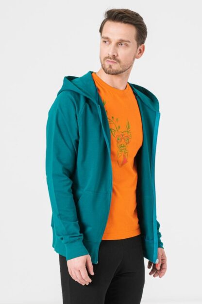 Men's Casual Cotton Sweatshirt Petrol-M - Image 4
