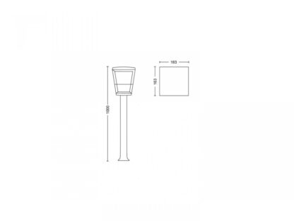 ECONIC HUE WACA EU POST BLACK 1X15W 24V - Image 3