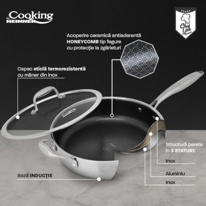 STAINLESS STEEL PAN+COVER 28x7.5 CM, TITANIUM3 - Image 7