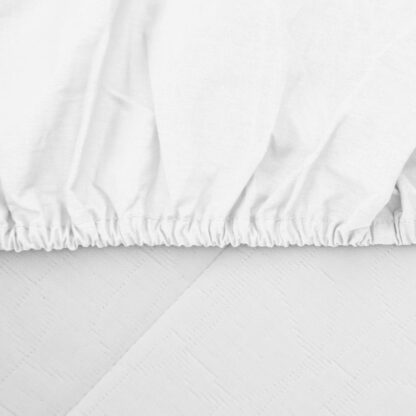 BED SHEET WITH ELASTIC 90X200 CM WHITE - Image 3