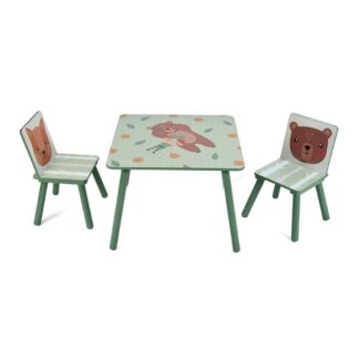 Set of 2 chairs + desk Green Forest