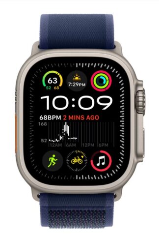 Apple Watch Ultra 2 GPS + Cellular 49mm Natural Titanium Case with Blue Trail Loop - S/M
